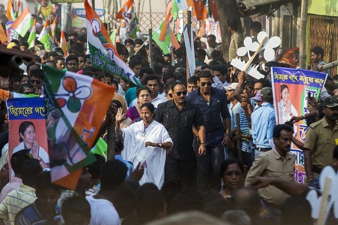 West Bengal chief minister Mamata Banerjee at an election rally