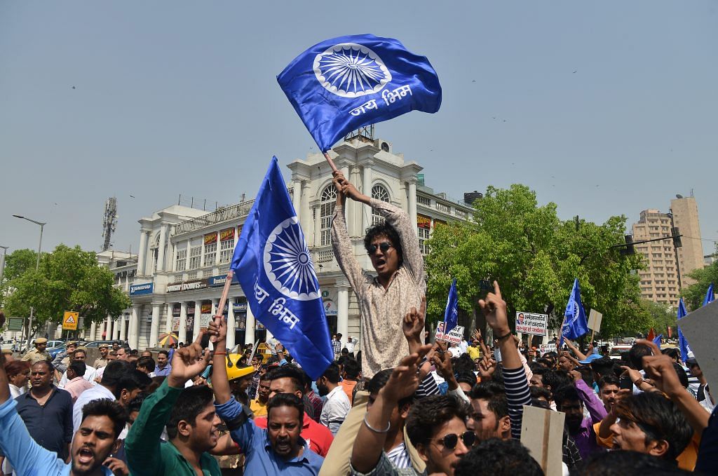 Members of the Dalit community stage a protest during 'Bharat Bandh' call by Dalit organisations against the alleged dilution of SC/ST act | Representational Image | K Asif/India Today