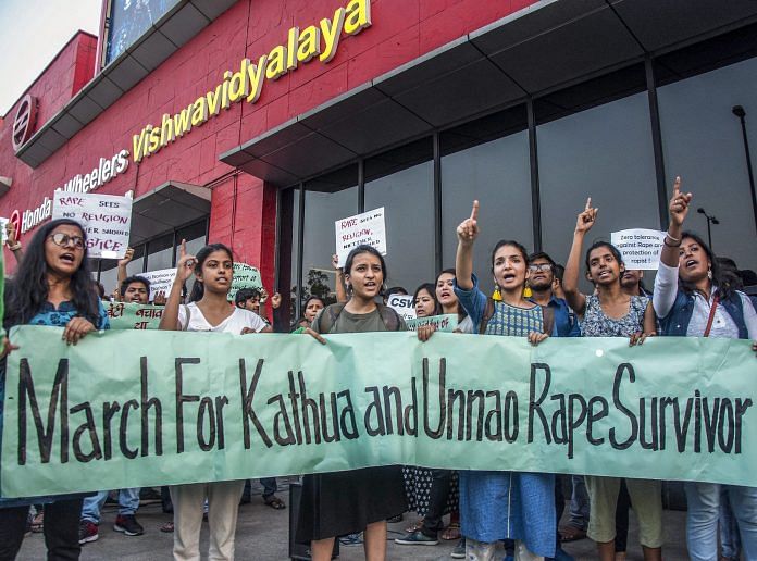 A protest against the Kathua and Unnao rape cases