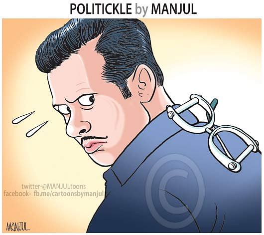 Cartoons: Salman Khan's new accessory, MP's minister babas, & tribute to  . Laxman
