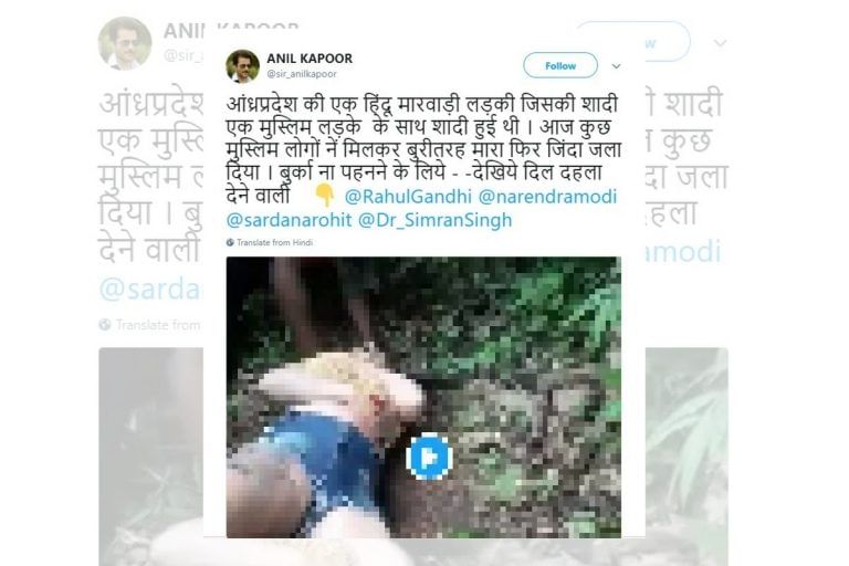 HoaXposed: Woman stabbed video tweeted by fake Anil Kapoor’s account is not from India