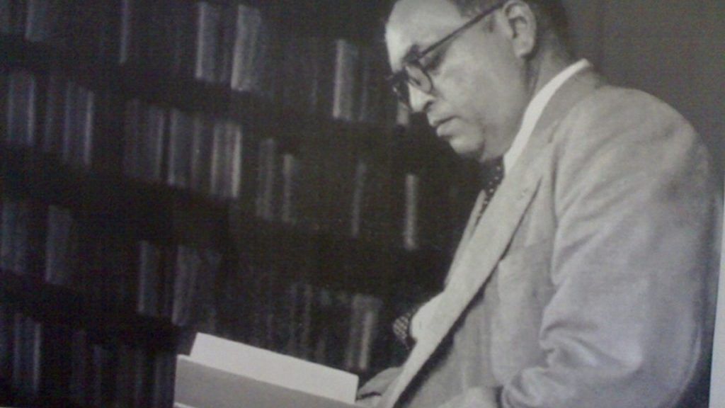 Dr. Babasaheb Ambedkar reading a book