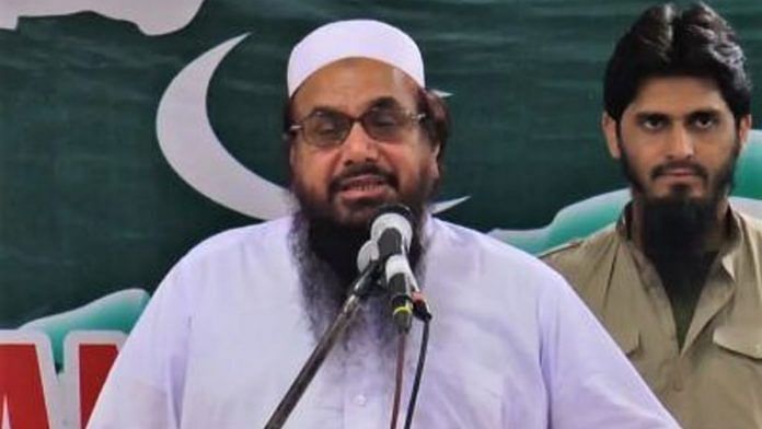 Milli Muslim League leader, Hafiz Saeed giving a speec