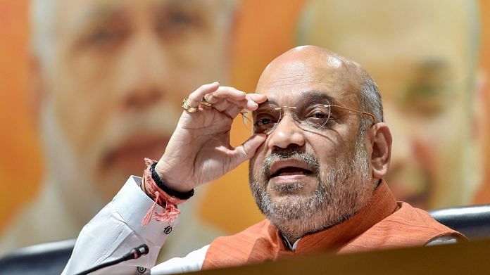 BJP National President Amit Shah addresses a press conference at BJP headquarters, in New Delhi | PTI