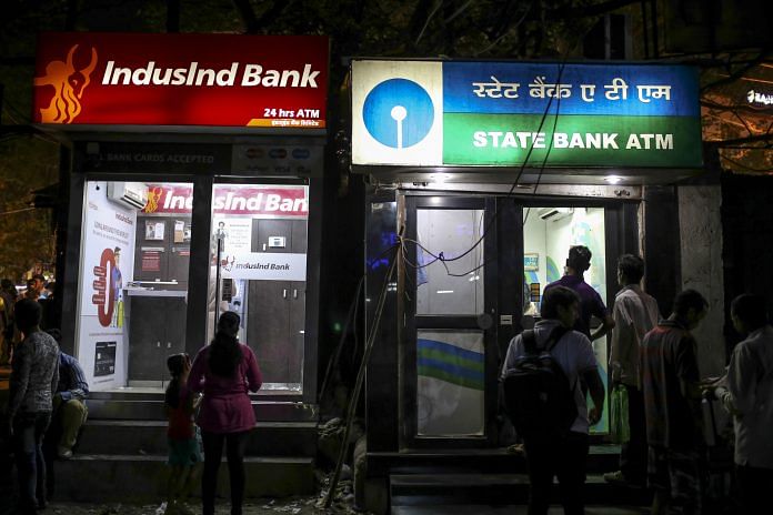 ATM booths for IndusInd Bank and State Bank of India in the Chembur