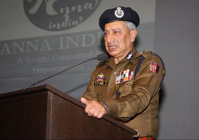 Former DGP of Jammu and Kashmir, S. P. Vaid | Twitter
