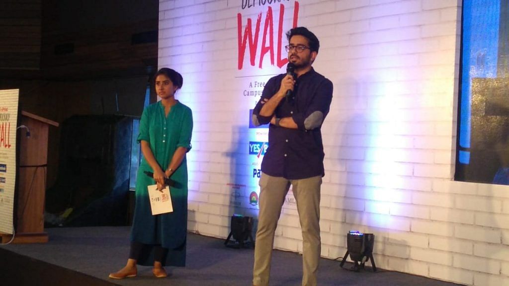 Anshul Tewari, founder and Editor-in-Chief of Youth Ki Awaaz at the Democracy Wall event