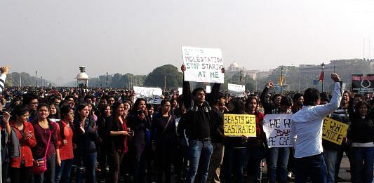 Protesters in New Delh
