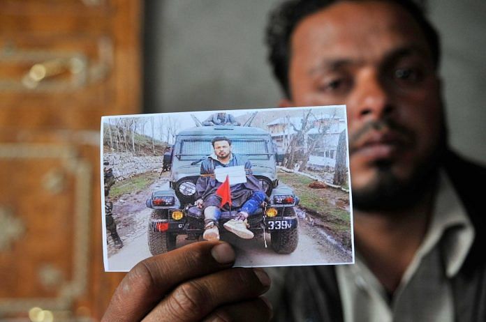 Farooq Ahmad Dar, who was used as a human shield by army at his home in Budgam| Waseem Andrabi/Hindustan Times via Getty Images