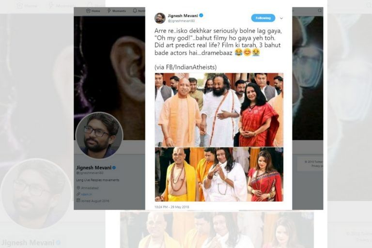 Tweeted by Mevani, bad photoshop job with a Bollywood jibe goes viral