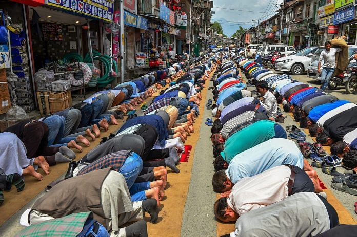 A file image of Muslims offering prayers during Ramadan in Srinagar | S Irfan | PTI