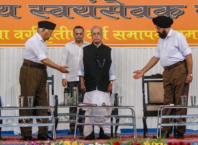 Pranab Mukherjee at RSS event to mark the conclusion of a three-year training camp