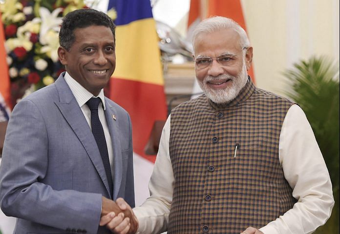 Prime Minister Narendra Modi with Seychelles President Danny Antoine Rollen Faure | PTI