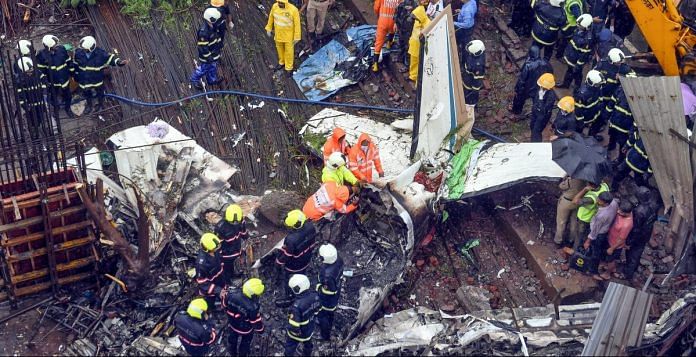 Plane crash in Mumbai's Ghatkopar area