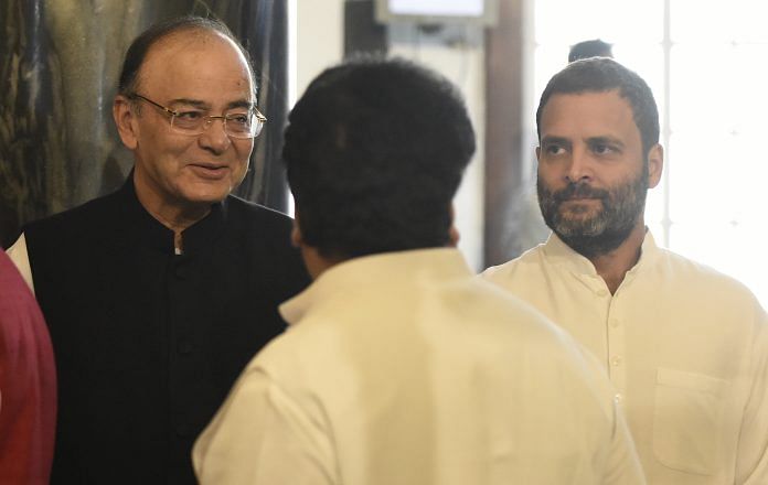 Arun Jaitley and Rahul Gandhi