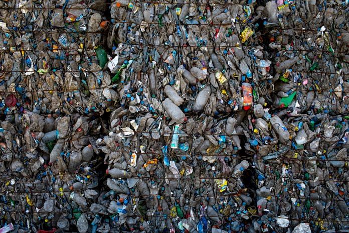 Cubes of sorted compressed plastic bottles, Istanbul | Chris McGrath/Getty Images