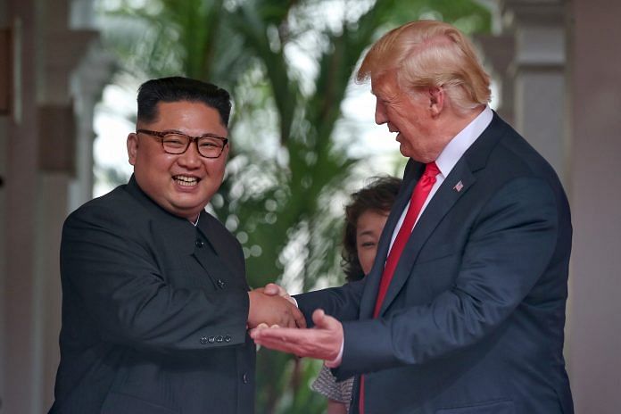 North Korean leader Kim Jong-un shakes hands with U.S. President Donald Trump | Getty Images