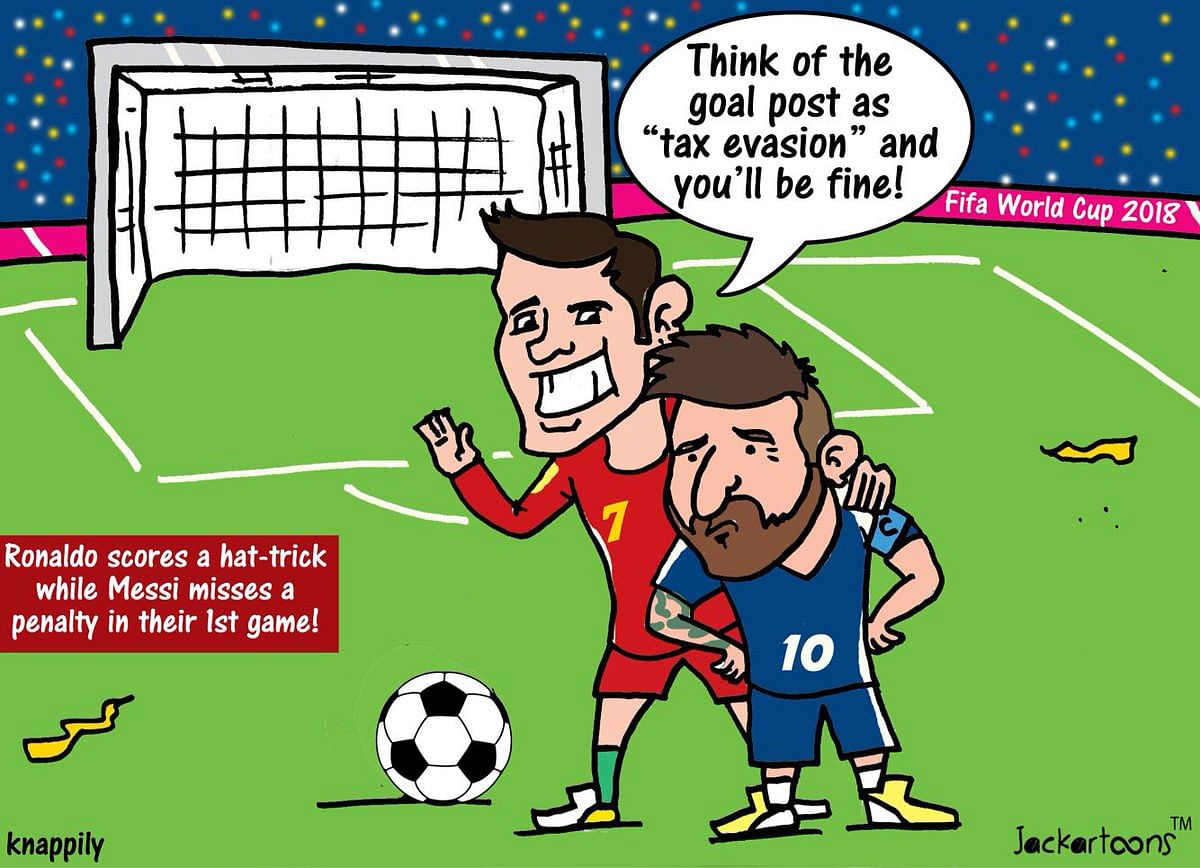 Cartoons: 'Censorship' in Trump's America and Messi's tax evasion 'goal'