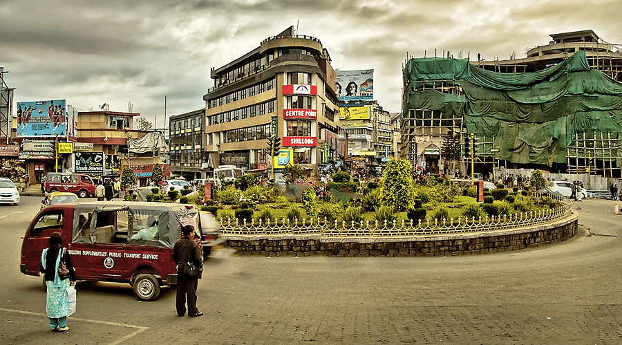 A view of Shillong city centre