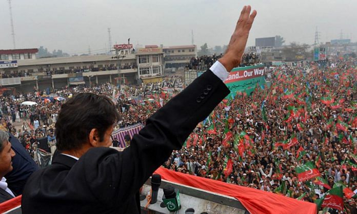 File image of Imran Khan in a rally | PTI