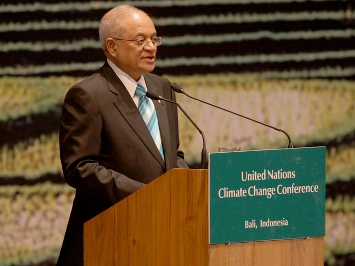 File image of former Maldivian president Maumoon Abdul Gayoum at the UN Climate Change Conference in Nusa Dua, Bali island, Indonesia