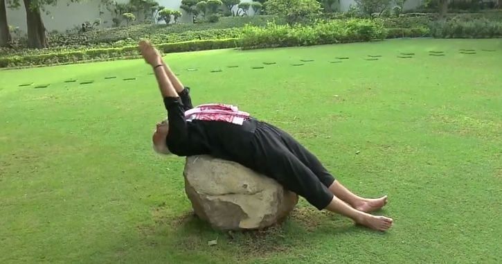 Narendra Modi rocks. Sometimes, literally on a rock