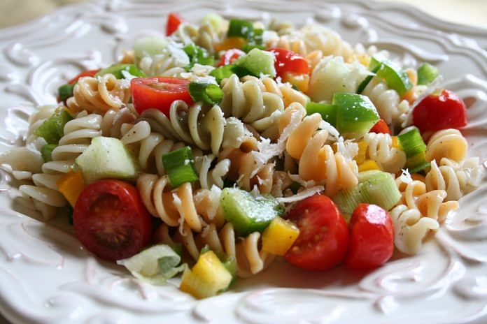 Closeup of pasta salad | Commons