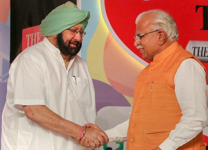 Capt. Amarinder Singh locked horns with his countnerpart Manohar Lal Khattar over the creation of a ‘Tricity Planning Board’ | PTI