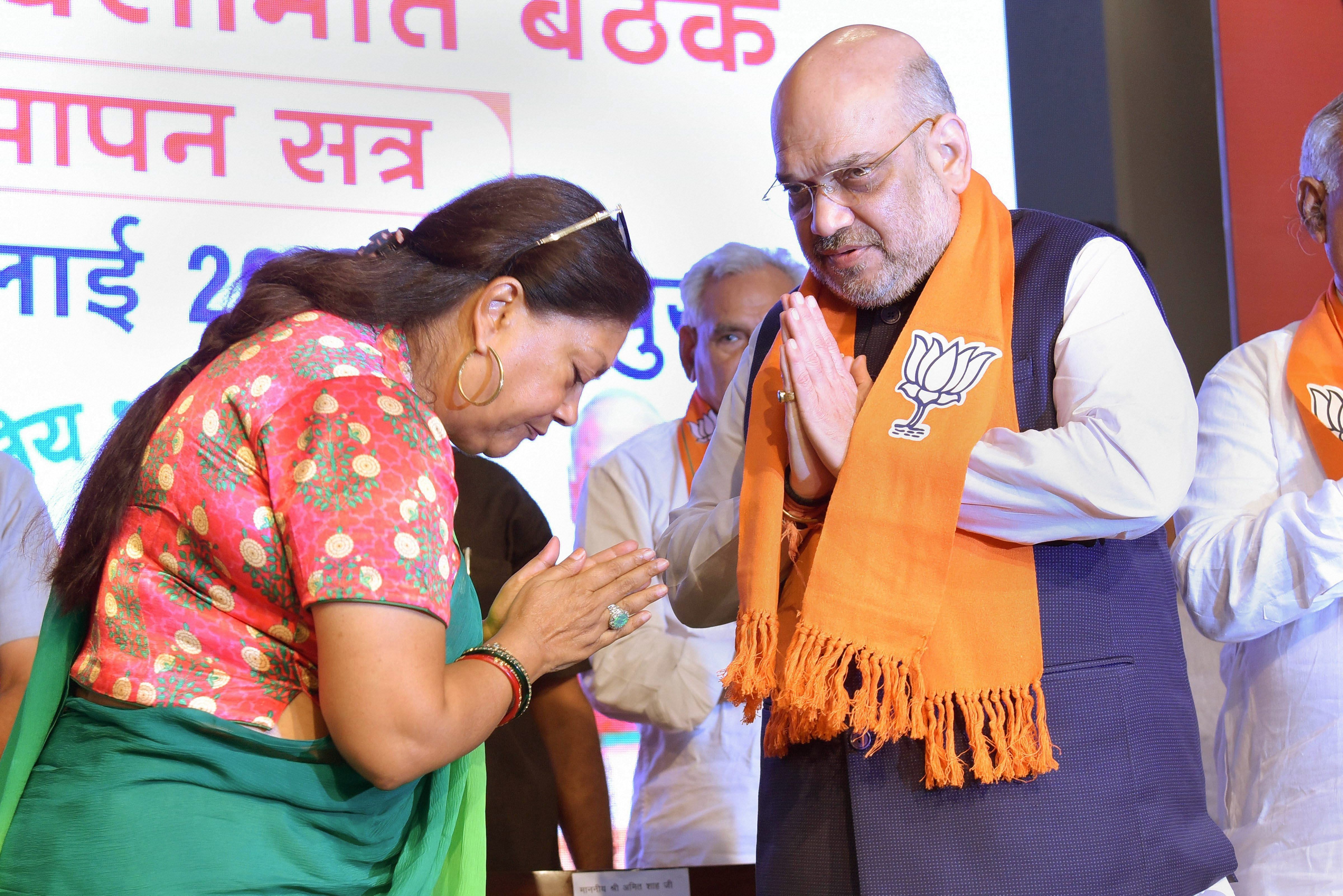 Amit Shah keeps Vasundhara Raje out of Rajasthan rallies as their rift ...