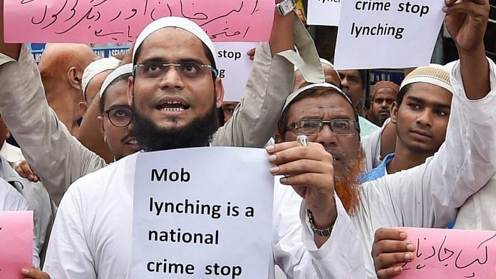 Muslims in Kolkata stage a protest against the recent cases of mob lynching | Swapan Mahapatra/PTI