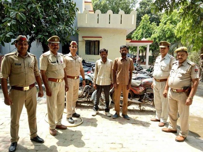 UP Police with two suspects arrested for burglary in Noida | Facebook/UP Police
