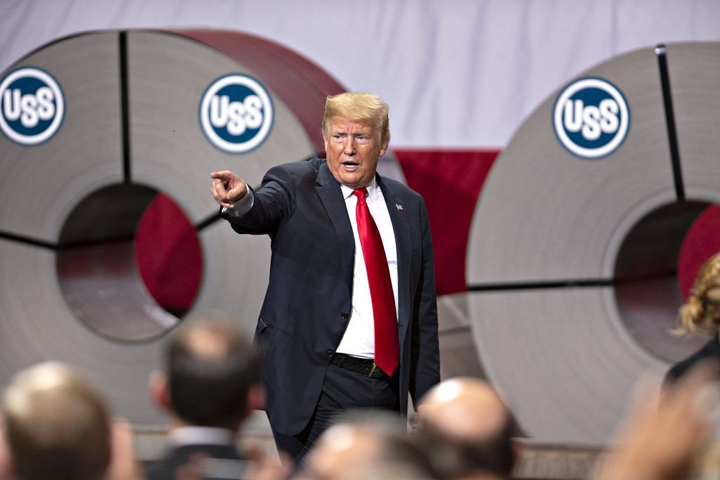 U.S. President Donald Trump at the U.S. Steel Corp. | Daniel Acker/Bloomberg