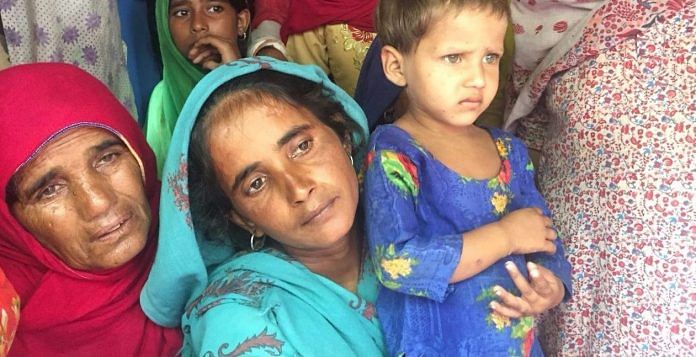 The wife of Alwar lynching victim Asmeena with their youngest daughter Sahila