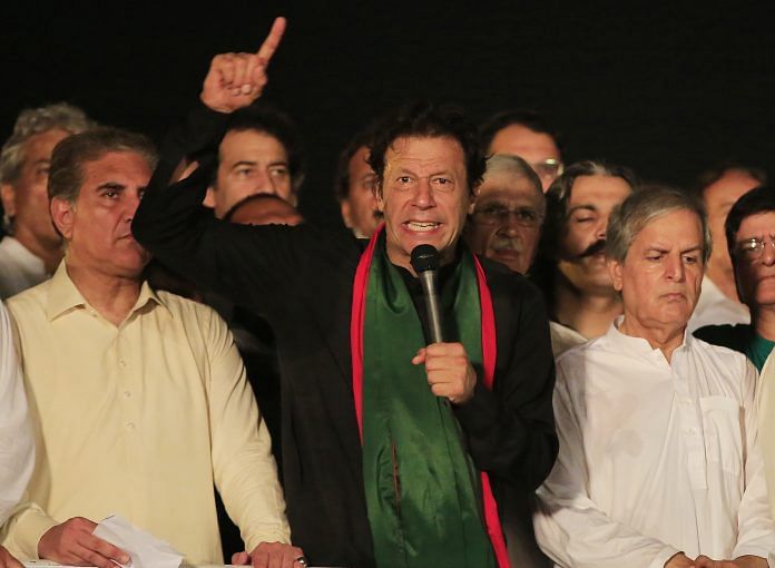 Imran Khan during a rally