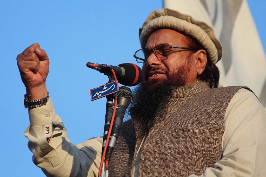 File photo of Jamaat-ud-Dawa head Hafiz Saeed | Rana Sajid Hussain/Pacific Press/LightRocket via Getty Images