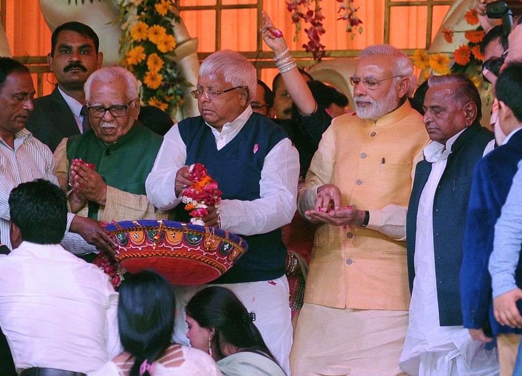 Prime minister Narendera Modi and RJD chief Lalu Prasad Yadav | Ashok Dutta/Hindustan Times via Getty Images
