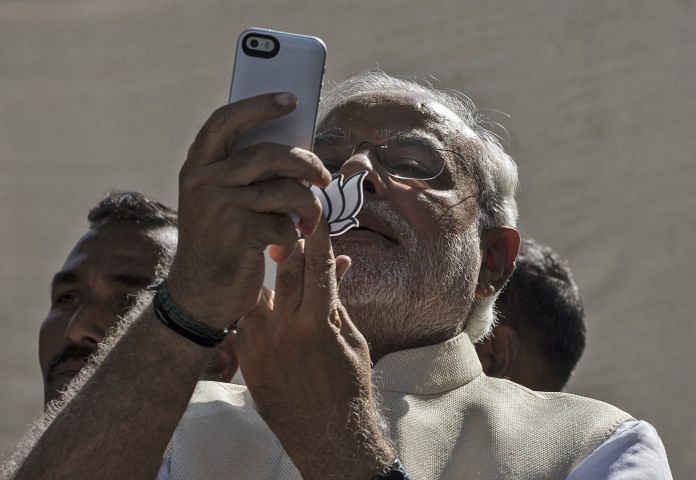 Prime Minister Narendra Modi in Ahmedabad, 2014 | Kevin Frayer/Getty Images