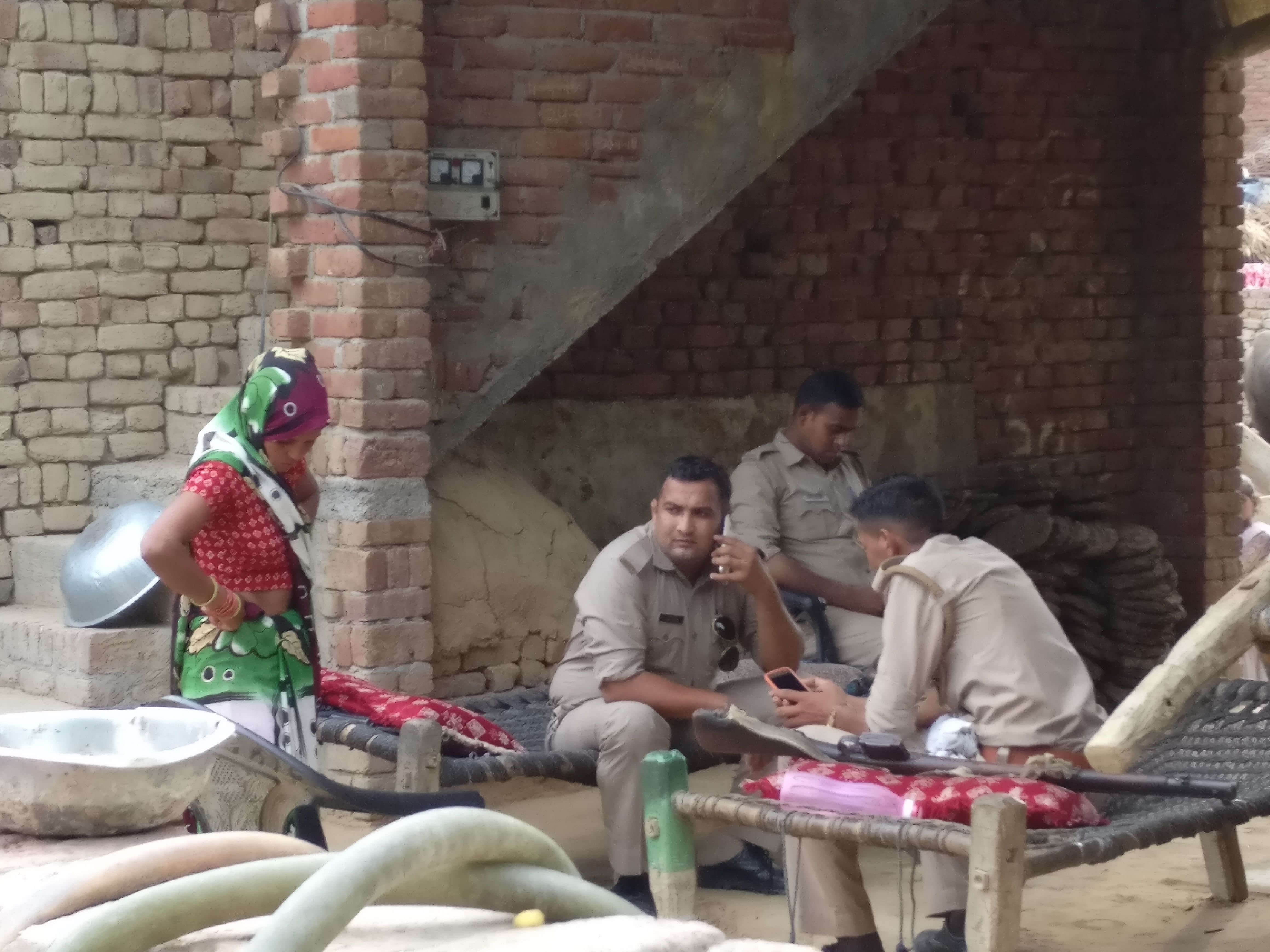 Police protection at Shri Krishna's house in Sonda village | ThePrint.in 