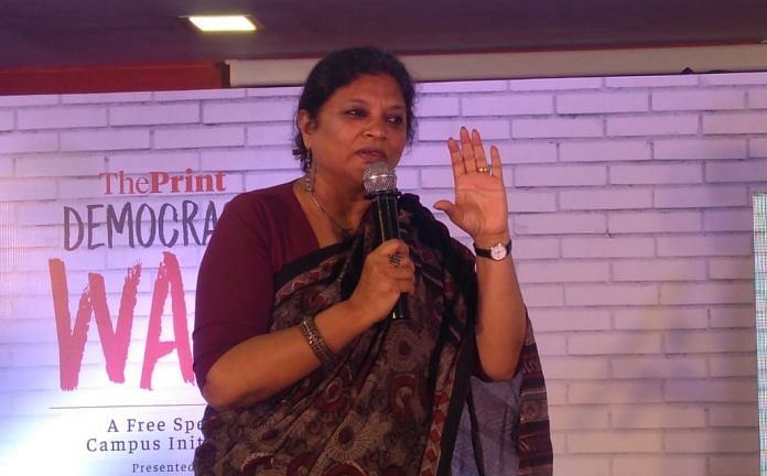 Archana Kapoor at Democracy Wall, Mumbai | Sajid Ali/ThePrint