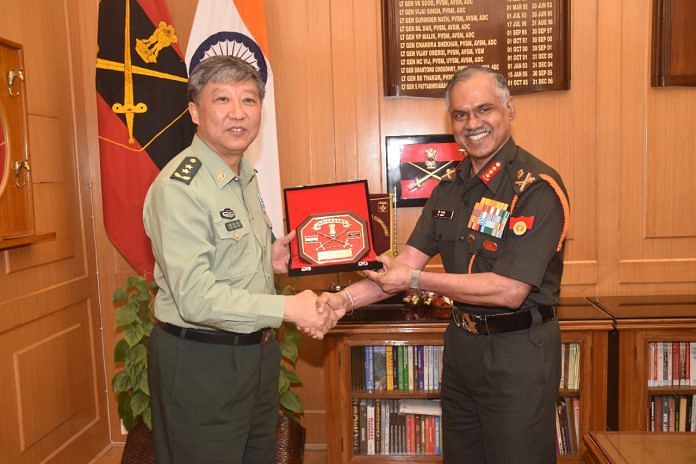 Lt. Gen. Liu Xiaowu and Lt. Gen. Devraj Anbu meet in New Delhi, Monday | Indian Army