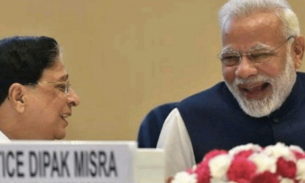 PM Modi with CJI Dipak Misra
