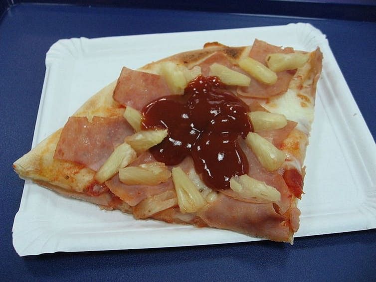 Some people even put ketchup on their pizza. Wikimedia Commons/Dezidor/The Conversation