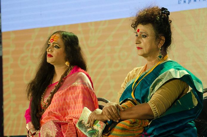 Manabi Bandopadhyay (R) at a similar literary event | kolkatabookfair.net