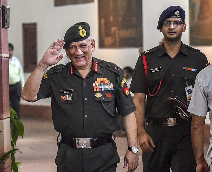 Army chief Genral Bipin Singh Rawat at Parliament House | PTI