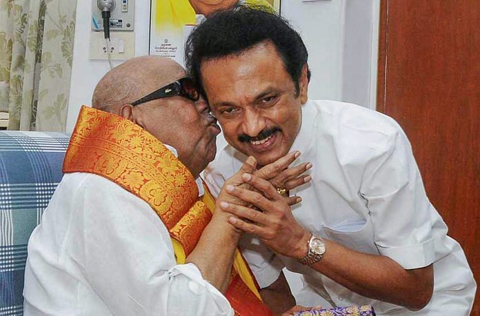 MK Stalin with his father late Karunanidhi