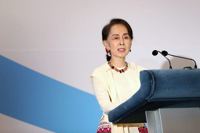 Aung San Suu Kyi, Myanmar state counselor ~ Bloomberg