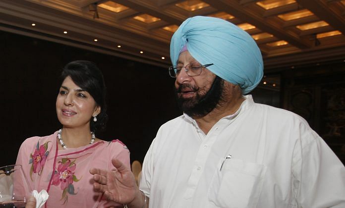 Captain Amarinder Singh with Aroosa Alam| K Asif/India Today Group/Getty Images