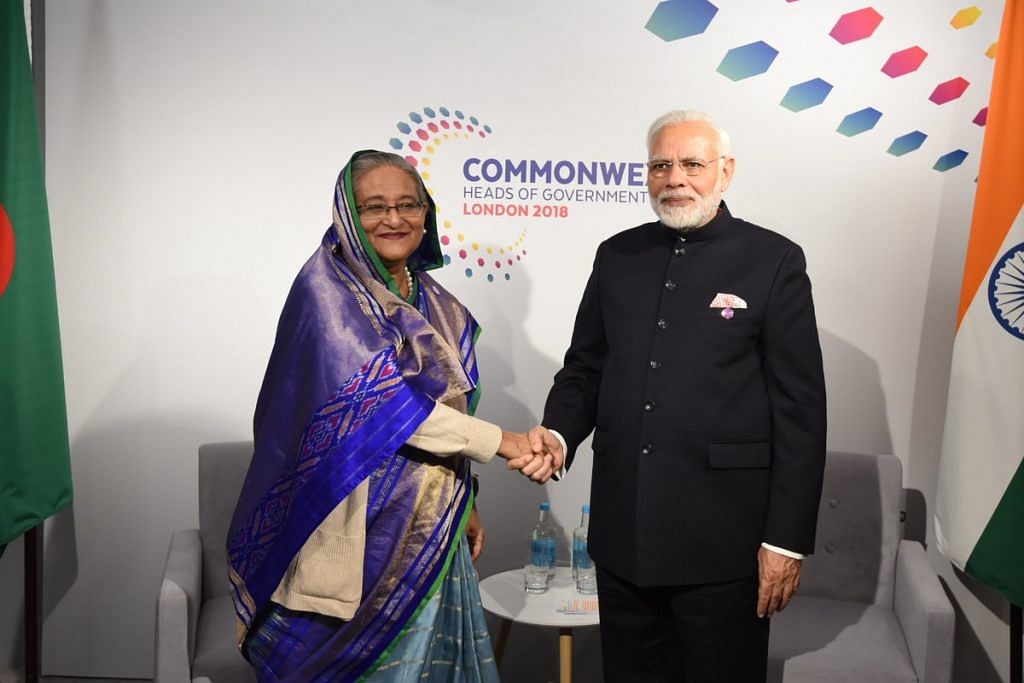 Sheikh Hasina with PM Modi