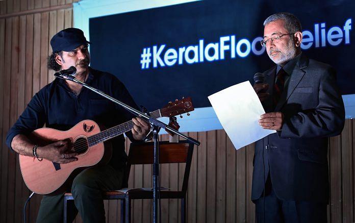Supreme Court judge Justice Kurian Joseph and singer Mohit Chauhan perform during at the event | Ravi Choudhary/Twitter