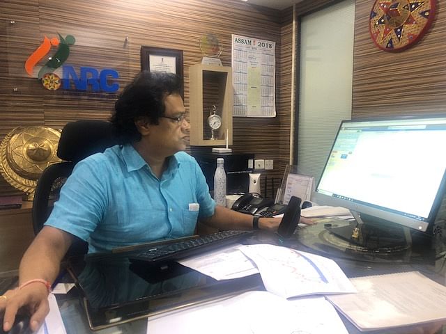 NRC state coordinator Prateek Hajela in his office